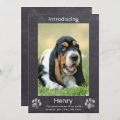 Neues Welpe - Welpe-Hund-Halbpension-Welpe Ankündigung (Vorne/Hinten)