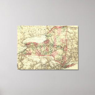 Neues YorkPanoramic MapNew York Leinwanddruck