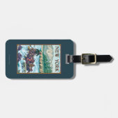 Neues YorkRiver, das Szene flößt Gepäckanhänger (Vorderseite horizontal)