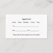 Neues Zahnarzt-Büro sie Visitenkarte (Rückseite)