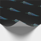 NEUES ZEALAND FERN EINFACHES PAUA WRAPPING PAPIER GESCHENKPAPIER (Ecke)