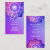 Neues Zeitalter | Violet Lotus Mediation Mandala Visitenkarte (Vorne/Hinten)