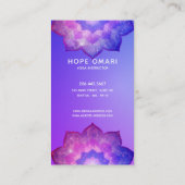 Neues Zeitalter | Violet Lotus Mediation Mandala Visitenkarte (Rückseite)
