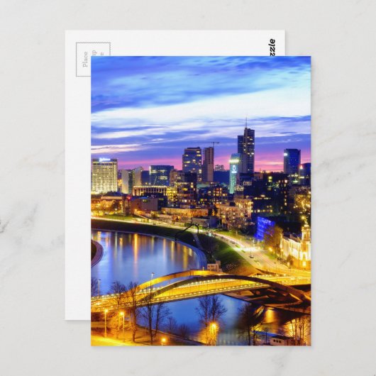 Neues Zentrum von Vilnius Postkarte (Vorne/Hinten)