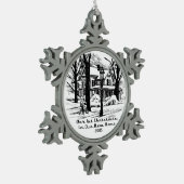 Neues Zuhause 2015 unser 1. Weihnachten Schneeflocken Zinn-Ornament (Links)