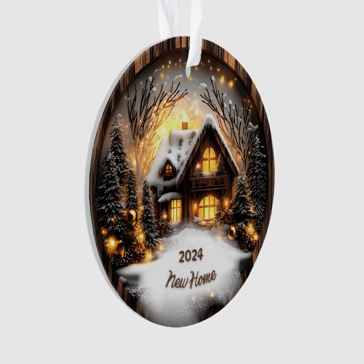 Neues Zuhause Acrylic Ornament Weihnachtsgeschenk (Vorderseite)