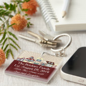 Neues Zuhause bewegte gerade Schlüsselanhänger (Vorderseite rechts)