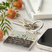 Neues Zuhause bewegte gerade Schlüsselanhänger (Vorderseite rechts)