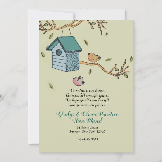 Neues Zuhause bewegte Mitteilung Einladung (Vorderseite)