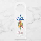 Neues Zuhause Chili Pepper Housewarming-Geschenk Flaschenanhänger (Vorderseite)