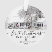 Neues Zuhause-Foto für Weihnachten Ornament (Vorderseite)