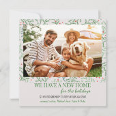 Neues Zuhause Foto Winter Grüne Urlaubsstimmung Ankündigung (Vorderseite)