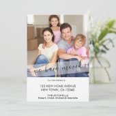 Neues Zuhause-Foto Wir haben elegantes Skript über Ankündigung (Stehend Vorderseite)