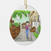 Neues Zuhause - Frau Keramikornament (Rechts)