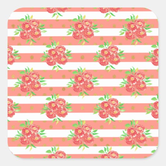 Neues Zuhause-Geschenk Gelbe Blumenjagd Quadratischer Aufkleber (Vorderseite)