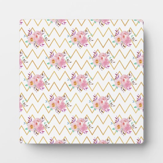 Neues Zuhause Geschenk Lila und grün Blumenstoffe Fotoplatte (Vorderseite)