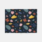 Neues Zuhause-Geschenk | Nahtlose Abstrakte Blume Fleecedecke (Vorderseite (Horizontal))