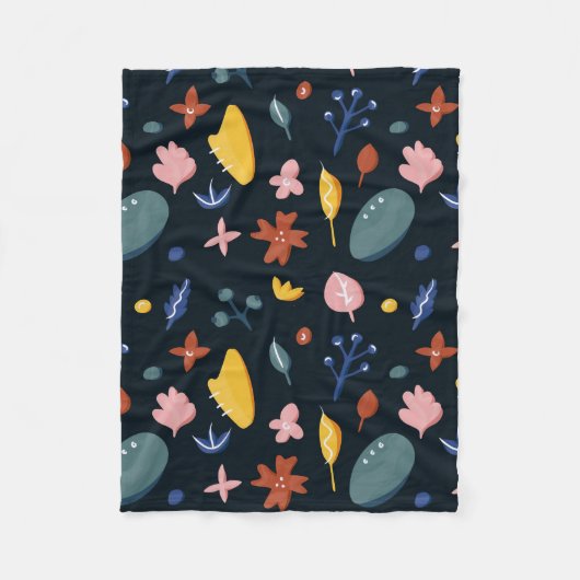 Neues Zuhause-Geschenk | Nahtlose Abstrakte Blume Fleecedecke (Vorderseite)