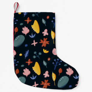 Neues Zuhause-Geschenk Nahtlose Abstrakte Blume Kleiner Weihnachtsstrumpf