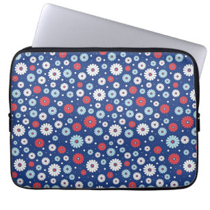 Neues Zuhause-Geschenk   Rote und weiße Flora Laptopschutzhülle
