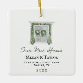 Neues Zuhause-Geschenk Unser neues Zuhause Holiday Keramikornament (Vorderseite)