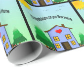 Neues Zuhause-Glückwunsch-Verpackungs-Papier Geschenkpapier (Rolleneckpunkt)