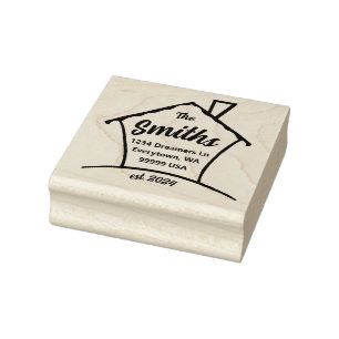 Neues Zuhause Gummistempel