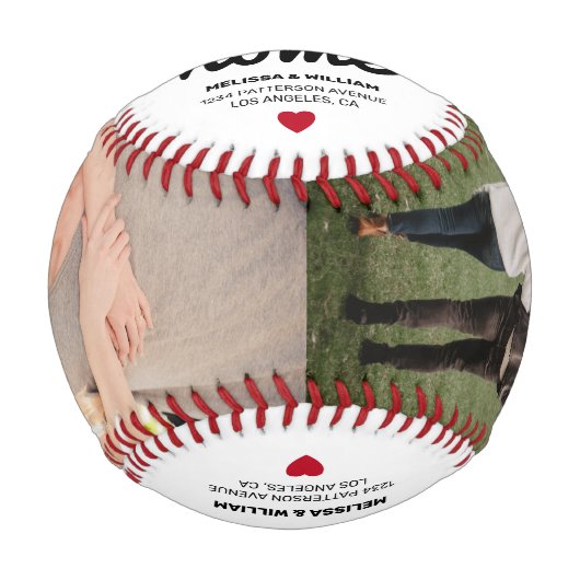 Neues Zuhause Keepake-Foto Baseball (Vorderseite)