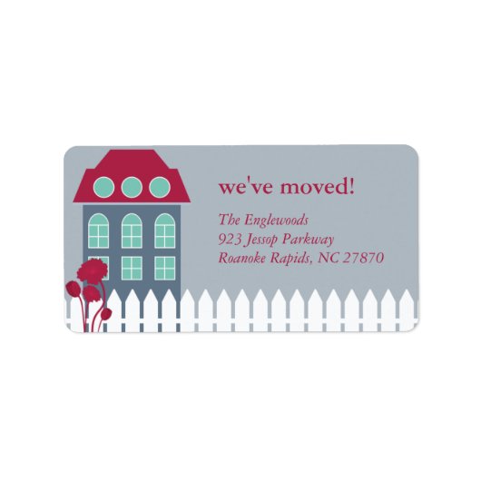 Neues Zuhause-Mailing-Label Adressaufkleber (Vorne)