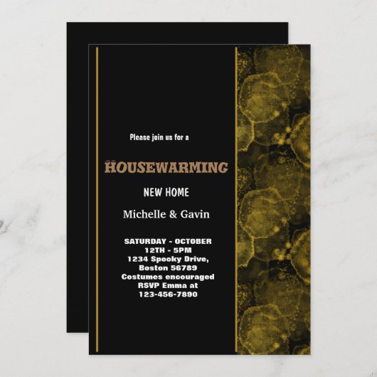 Neues Zuhause Modernes Herbsthaus Party im Herbst Einladung (Vorne/Hinten)