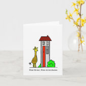 Neues Zuhause, neue Abenteuer Giraffenkarte Karte (Gelbe Blume)