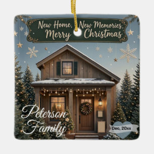 Neues Zuhause, neue Erinnerungen Weihnachts-Andenk Keramikornament