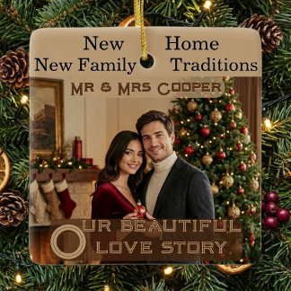 Neues Zuhause, neue Familientraditionen Weihnachts Keramikornament