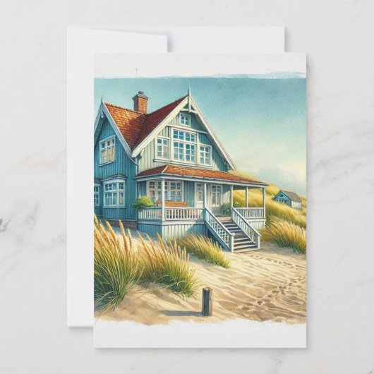 Neues Zuhause Open House / Housewärming Party Einl Einladung (Rückseite)