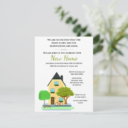 Neues Zuhause Open House / Housewarming Party Einladung (Stehend Vorderseite)