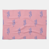 Neues Zuhause Pink & Navy Tiger Muster Geschirrtuch (Horizontal)