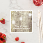 Neues Zuhause Rustic Wood Custom Housewarming Part Serviette (Beispiel)