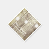 Neues Zuhause Rustic Wood Custom Housewarming Part Serviette (Ecke)