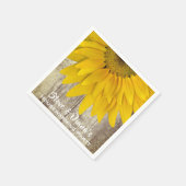 Neues Zuhause Rustic Wood Sunflower Housewarming P Serviette (Ecke)