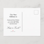 Neues Zuhause Spuk House Halloween Ankündigungspostkarte (Rückseite)