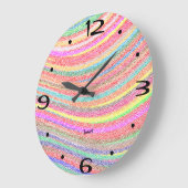 Neues Zuhause Wall Timepiece Farbenfroher Regenbog Große Wanduhr (Winkel)