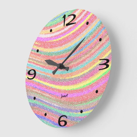 Neues Zuhause Wall Timepiece Farbenfroher Regenbog Große Wanduhr (Winkel)