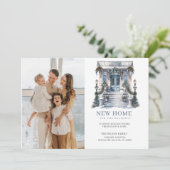 Neues Zuhause Weihnachtstor-Foto Feiertagskarte (Stehend Vorderseite)