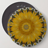 Neueste afrikanische Traditionelle Sonnenblumenkun Button (Vorne & Hinten)