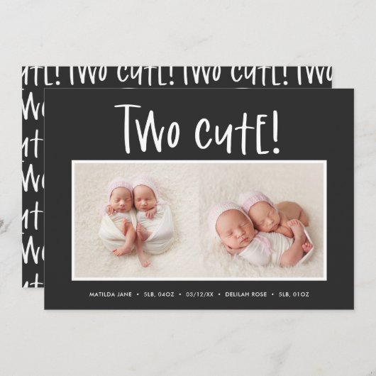 Neueste Ankündigung der Geburt eines Fotos mit min (Vorne/Hinten)