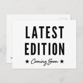 Neueste Ausgabe kommende bald Schwangerschaftsankü Ankündigungspostkarte (Vorne/Hinten)