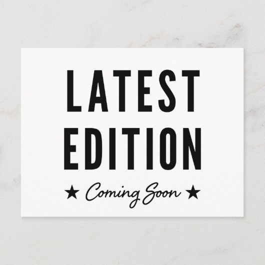 Neueste Ausgabe kommende bald Schwangerschaftsankü Ankündigungspostkarte (Vorderseite)