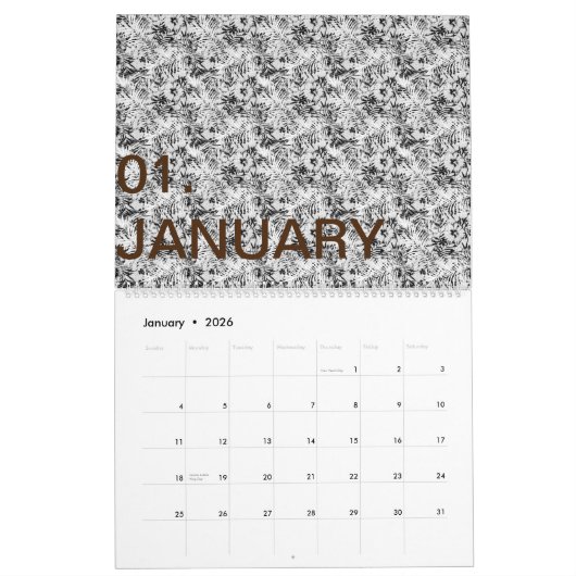 Neueste benutzerdefinierte TextLogo-Kalender Kalender (Jan 2026)
