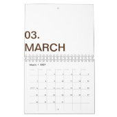 Neueste benutzerdefinierte TextLogo-Kalender Kalender (Mär 2027)