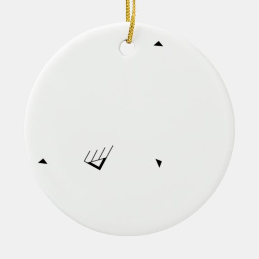 Neueste benutzerdefinierte TextLogo-Keramik-Orname Keramik Ornament (Vorne)